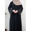 İncili Abaya Siyah