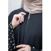 İncili Abaya Siyah