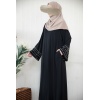 İncili Abaya Siyah