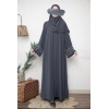 İncili Abaya Antrasit