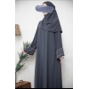 İncili Abaya Antrasit