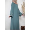 İncili Abaya Mint Yeşili