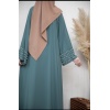 İncili Abaya Mint Yeşili