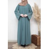 İncili Abaya Mint Yeşili