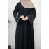 İncili Abaya Siyah