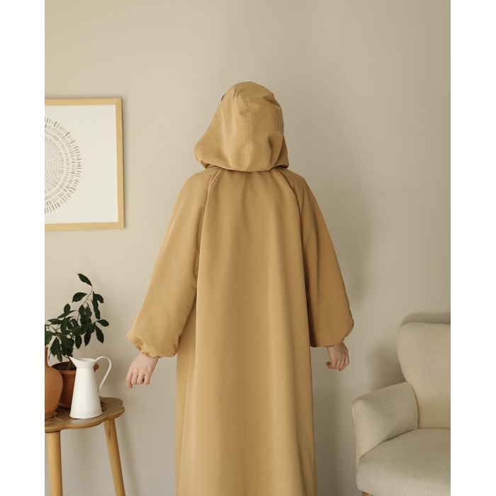 Kapüşonlu Kloş Trench Coat Camel