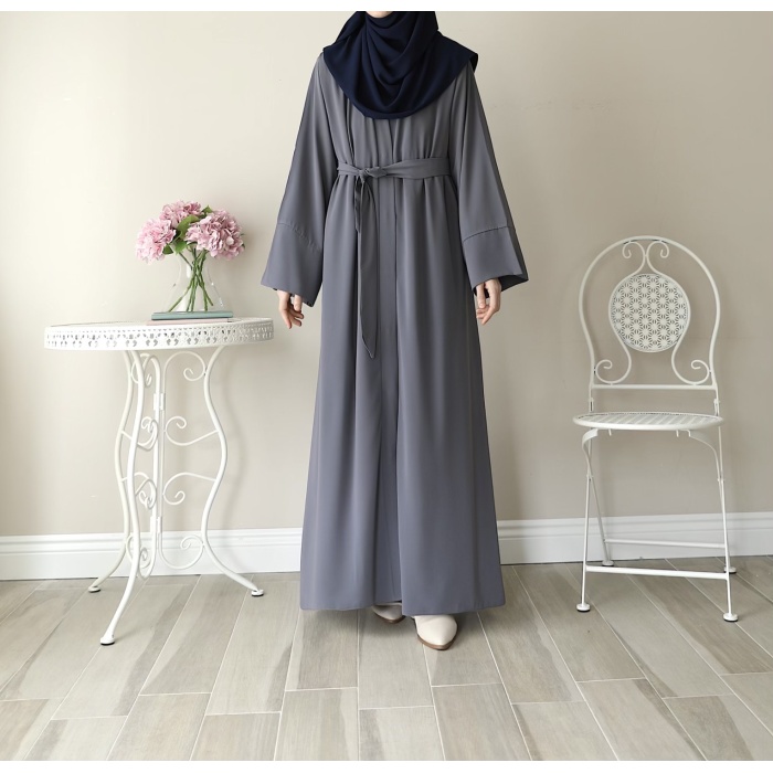 Hifa Çıtçıtlı Abaya Gri