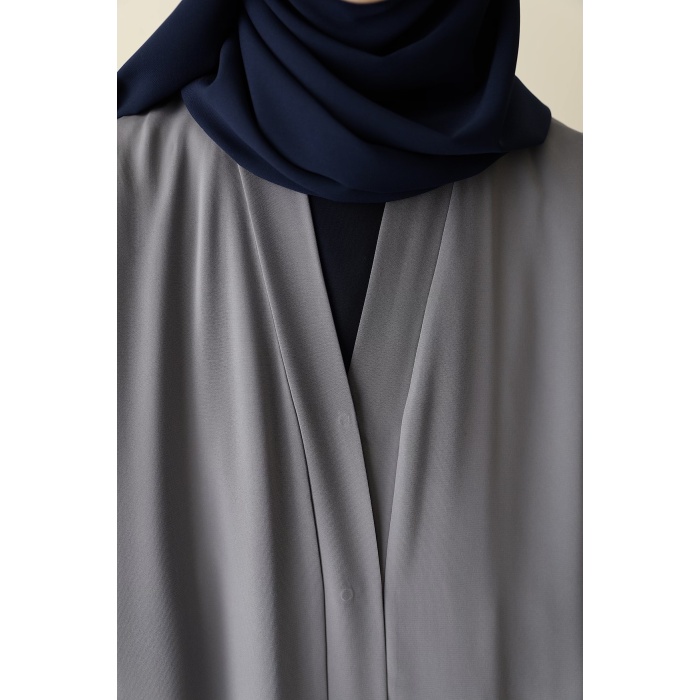 Hifa Çıtçıtlı Abaya Gri