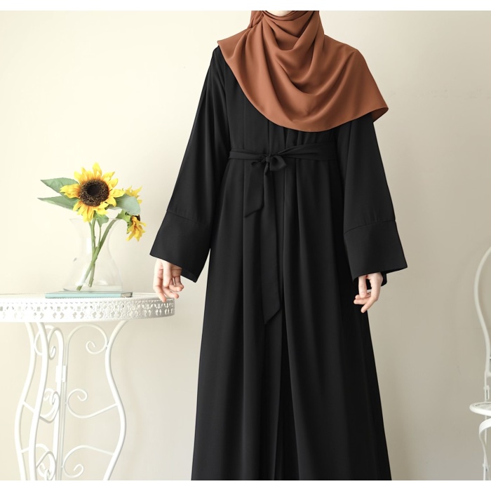 Hifa Çıtçıtlı Abaya Siyah