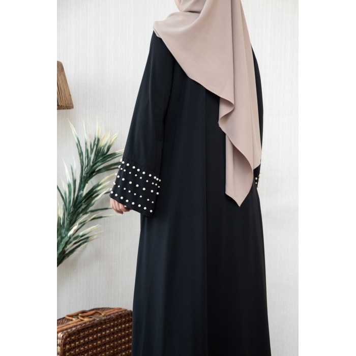 İncili Abaya Siyah