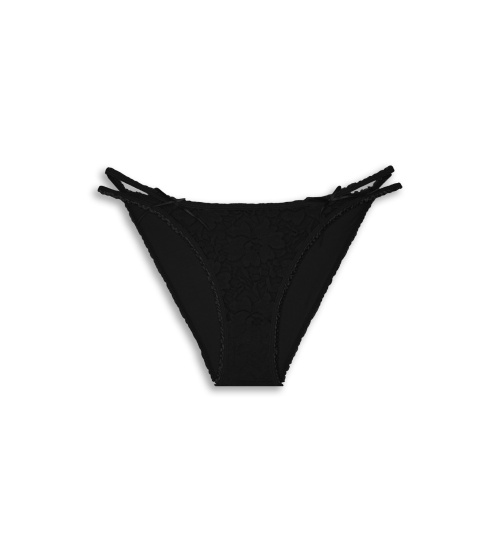 Gümüş Siyah Bikini Dantelli Külot 5001S