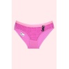 Gümüş Açık Pembe Dantelli Bikini Bayan Külot TM625