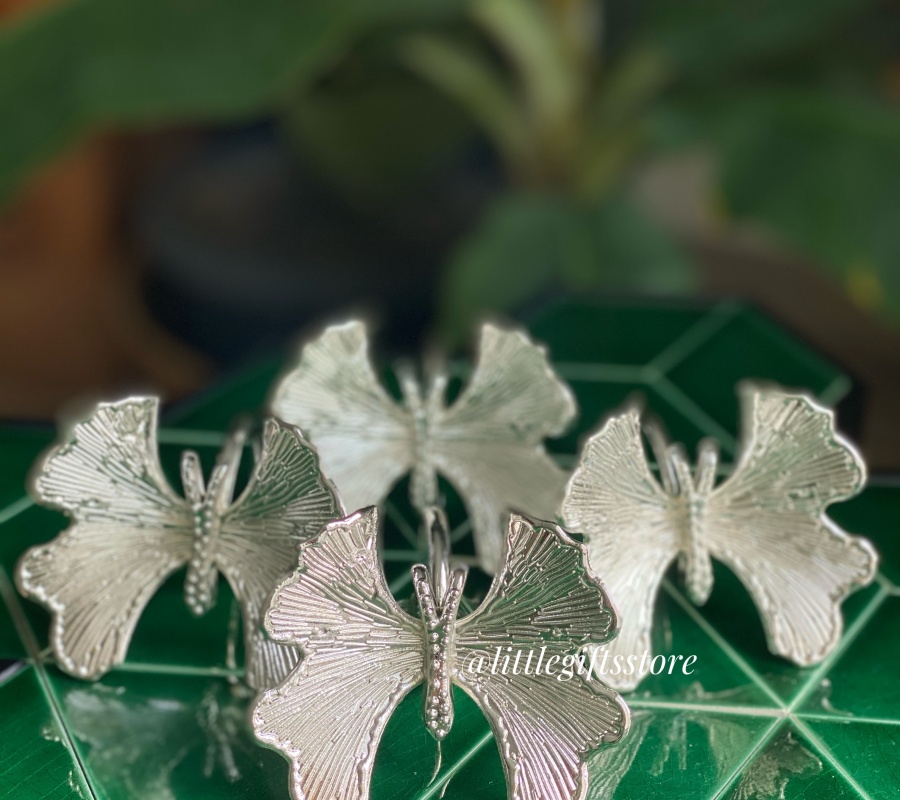 BUTTERFLY DECOR 4PCS NAPKIN RING