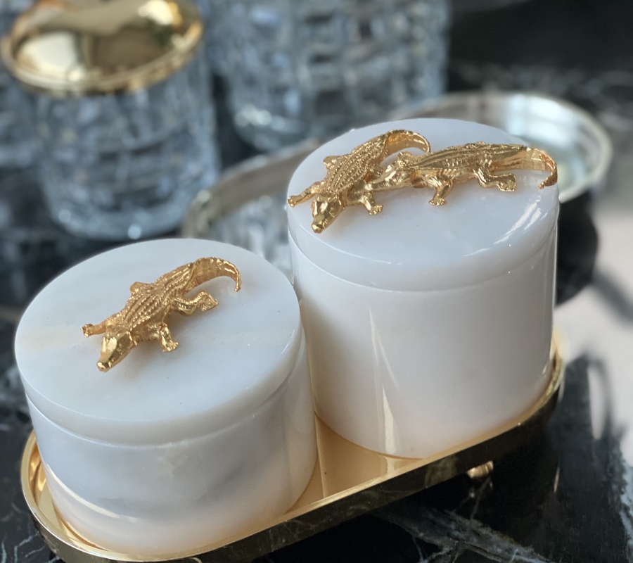 CROCODILE MARBLE BOX