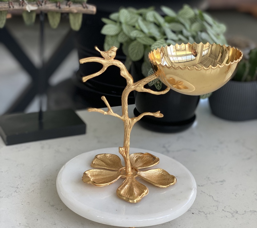 FLOWER AND BIRD DECOR BOWL