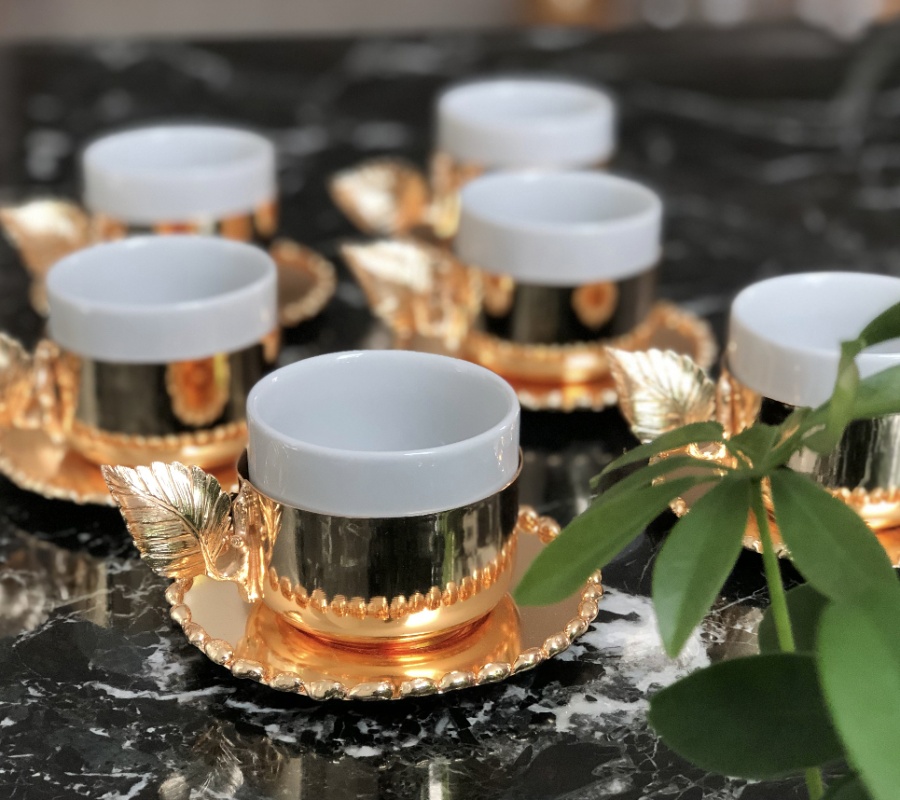 LEAF DECOR 6PCS NESCAFE CUPS