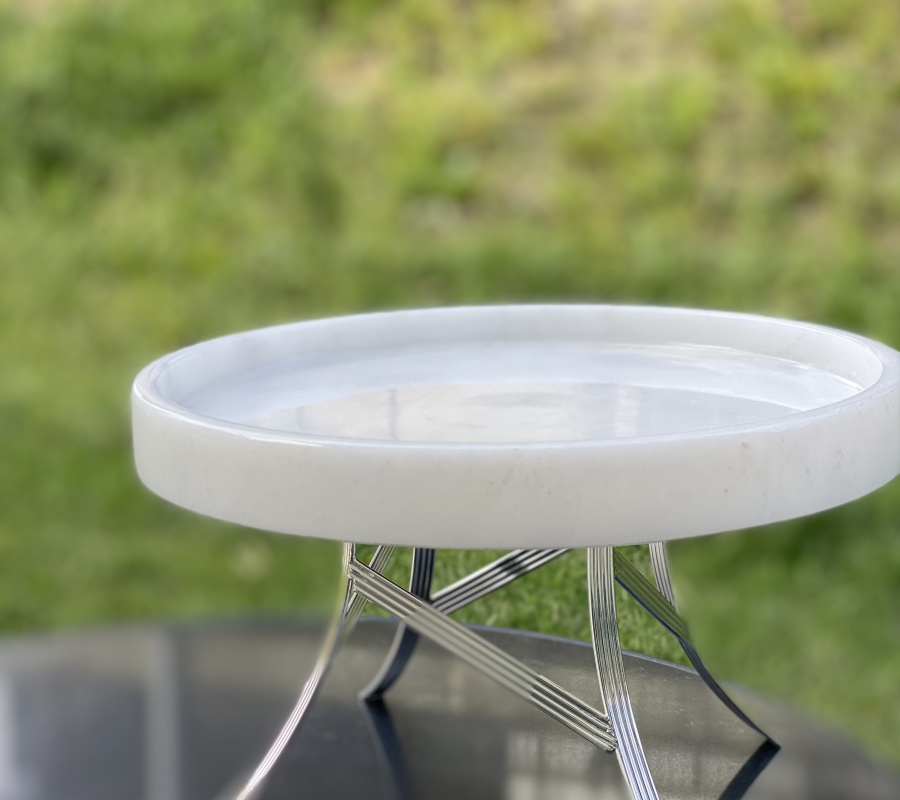 LINE DECOR 27CM MARBLE CAKE STAND