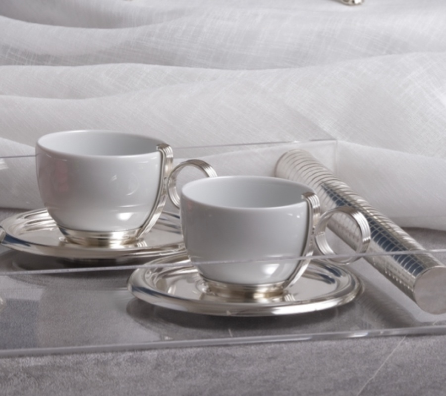 LINE DECOR 6PCS COFFEE CUPS & PLATE