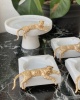 CHEETAH DECOR MARBLE CAKE STAND