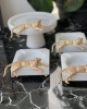 CHEETAH DECOR MARBLE CAKE STAND