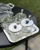 4 JAM JARS WITH TRAY