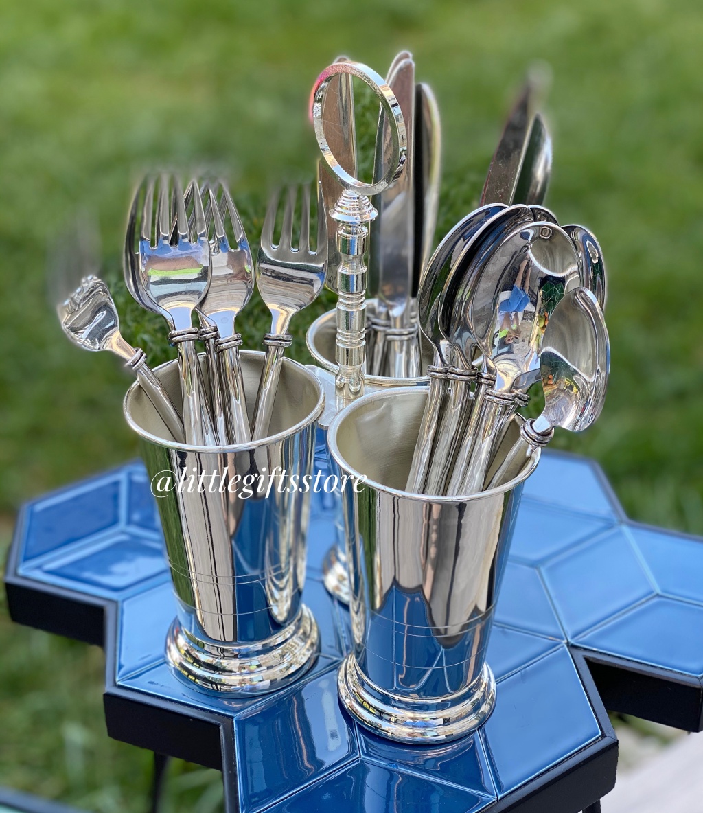 silver spoon holder