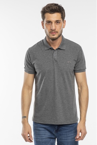 Slazenger Salvator Polo Yaka Erkek T-shirt Antrasit