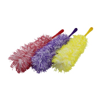 RENKLİ İP  TOZ ALMA PÜSKÜLÜ   PÜSKÜL=36 CM + RENKLİ PLASTİK SAP=19CM = 55CM