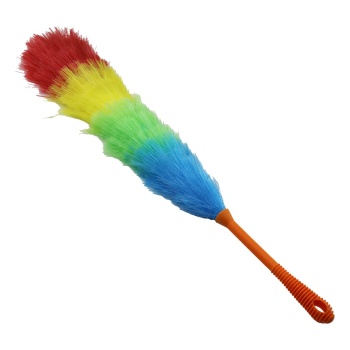 RENKLİ NAYLON KILLI  TOZ ALMA PÜSKÜLÜ  PÜSKÜL=43.5 CM + RENKLİ KALIN PLASTİK SAP=18.5CM = 62CM