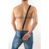 Çapraz Erkek Deri Pantolon Harness - Çapraz Bağlanan Deri Erkek Harness