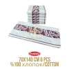 Pamuk 6´lı 70x140 Banyo Havlu Seti Spring Mor