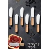 Tereyağı Reçel Spatulası 6 Adet Ahşap Çelik