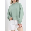 2 İplik Kapşonlu Sweat Mint