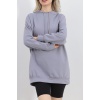 Oversize Kapşonlu Sweat Gri