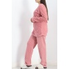 Battal Polar Pijama Takımı Pembe1