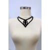 Damla Detaylı Şık Deri Choker, Deri Choker Kolye