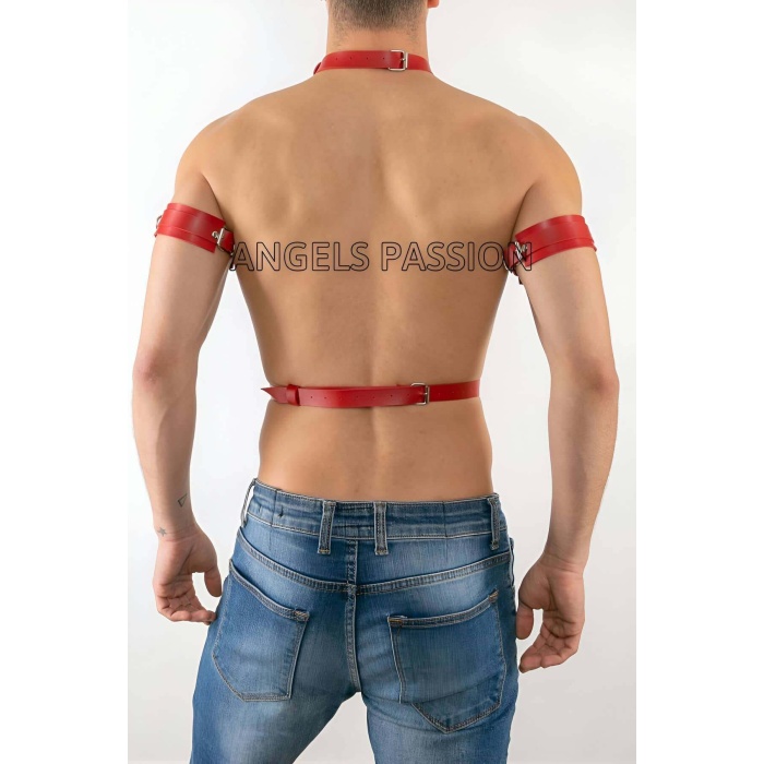 Pazu Harness Detaylı Seksi Erkek Deri Harness Takım