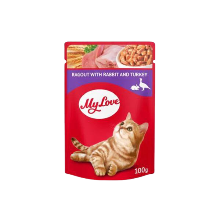 My Love Tavşanlı Ve Hindi Etli Yahni Pouch Kedi Maması 100 Gr