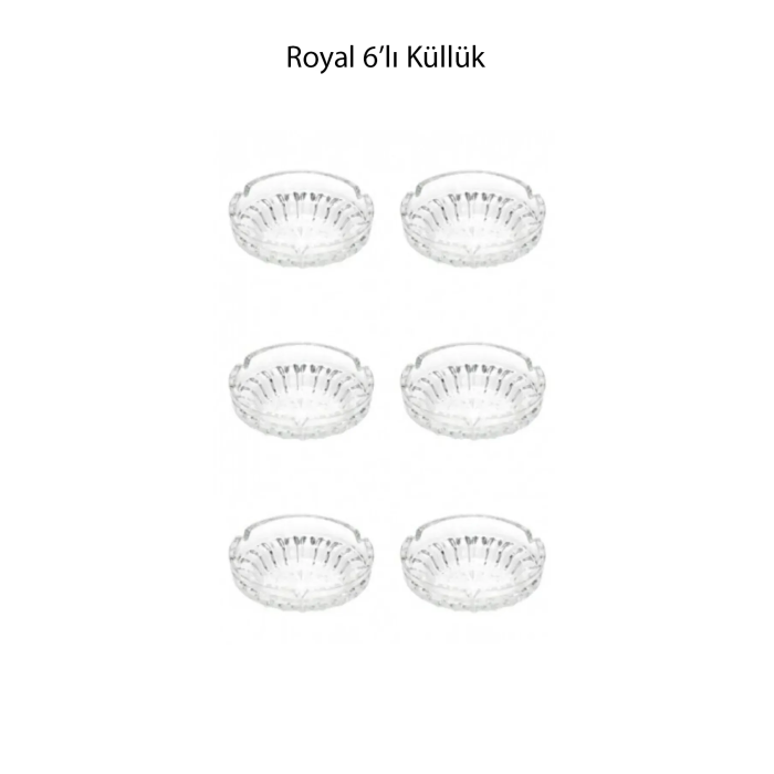 Royal 6lı Cam Küllük