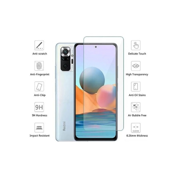 Xiaomi Redmi Note 10 Uyumlu Premium Ekran Koruyucu 9h Sert Temperli Kırılmaz Cam Koruma Şeffaf