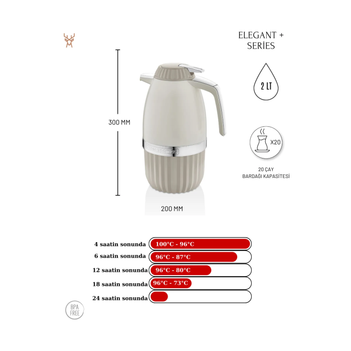 Elegant T Serisi 2 Lt. Termos -PW-003