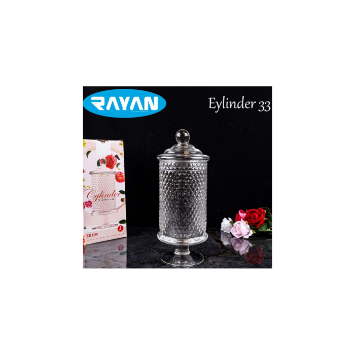 Diamond 33 cm Ayaklı Noktalı Fanus Şekerlik