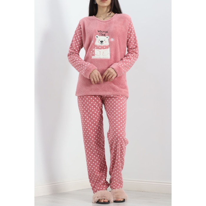 Polar Pijama Takımı Pudra