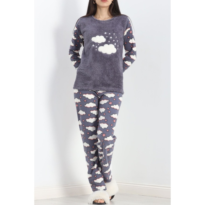 Polar Pijama Takımı Füme1