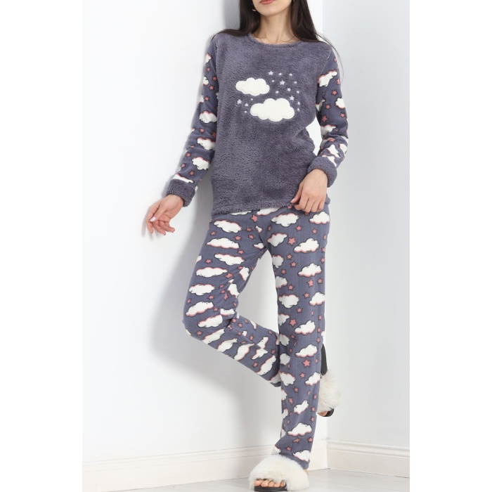 Polar Pijama Takımı Füme1