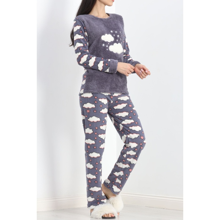 Polar Pijama Takımı Füme1