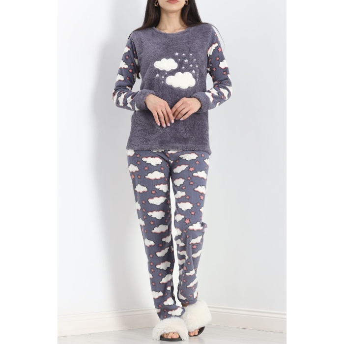 Polar Pijama Takımı Füme1