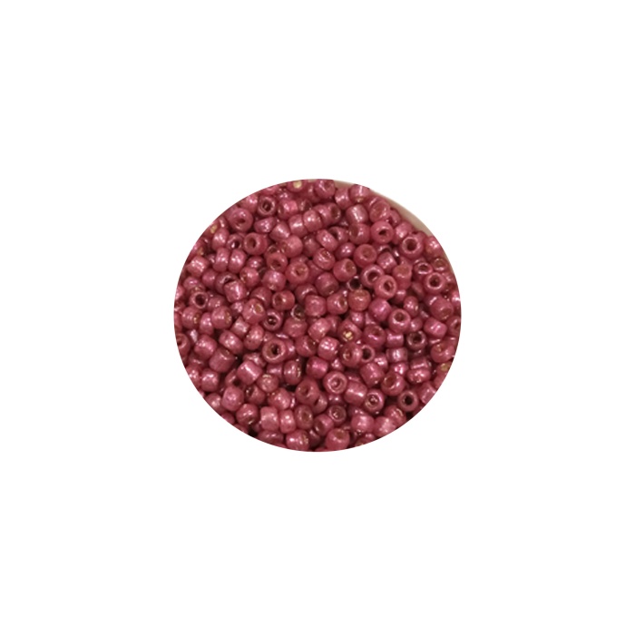 Dökme Cam Kum Boncuk (11/0) 2 mm - 20 Gram -  Koyu Pembe