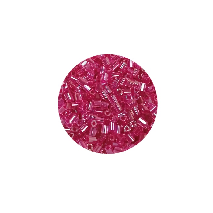 Kesme Cam Boncuk 2mm - 60 Gram - Şeffaf Pembe