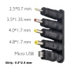 YERLİ ÜRETİM ÇOKLU YEDEK ADAPTÖR UÇ ÇEVİRİCİ (2.5x0.7MM- 4.8x1.7MM- 3.0X1.1MM-4.0X1.7MM- MICRO USB) (4549)